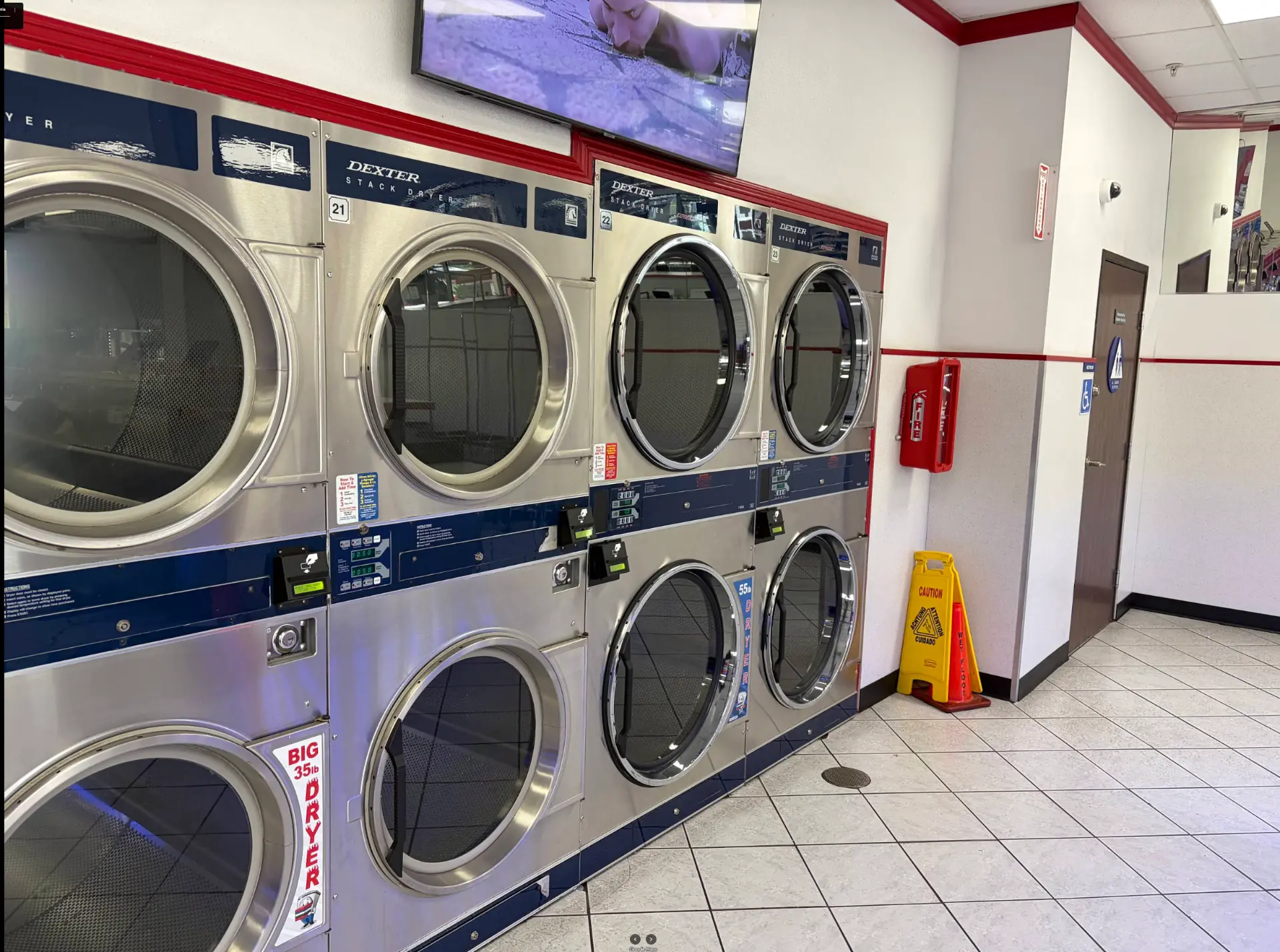 Stack dryers at iClean Laundry, 506 W Chapman Avenue