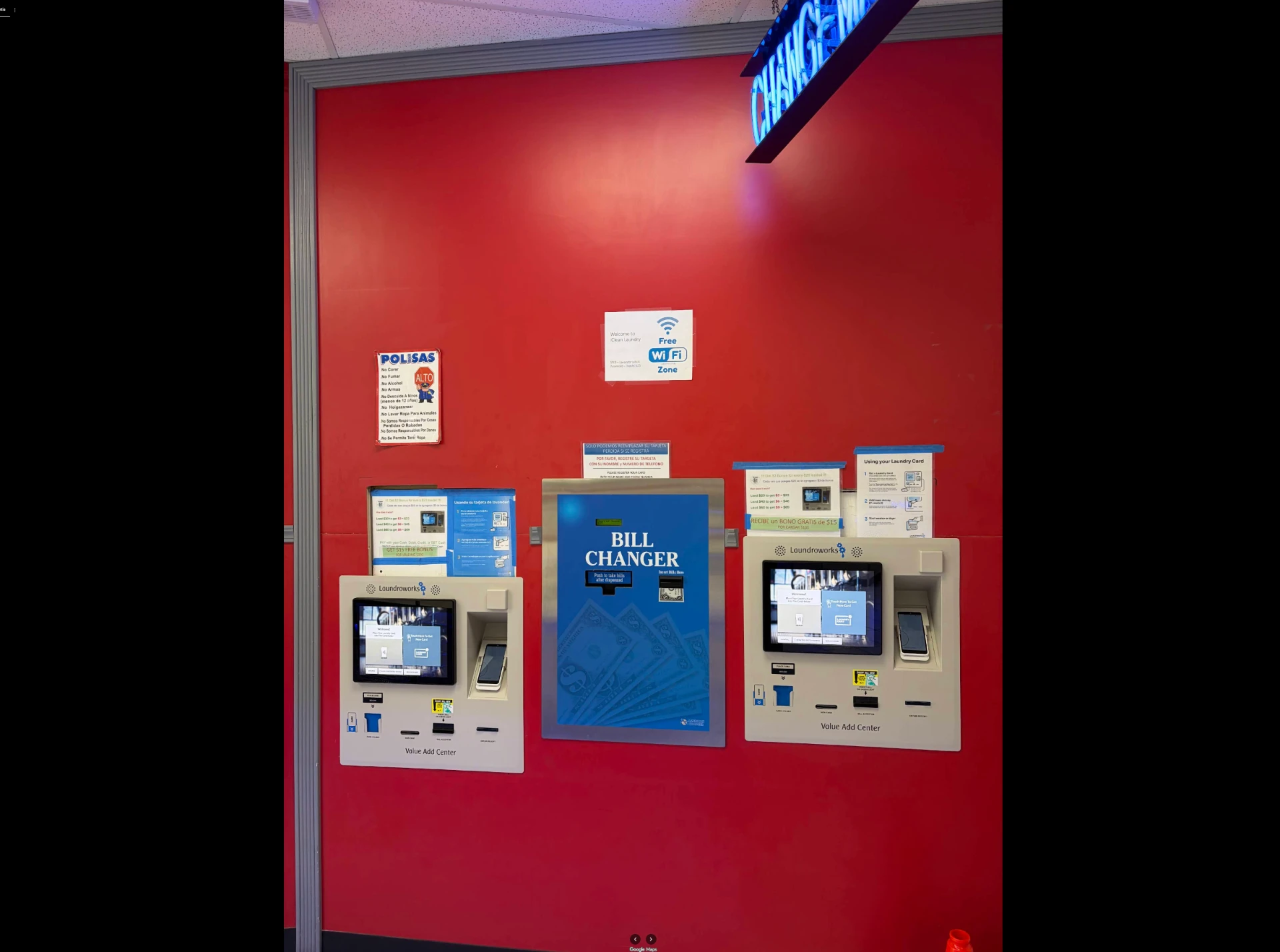 Value Add Center — laundry card kiosk at iClean Laundry, 506 W Chapman Avenue